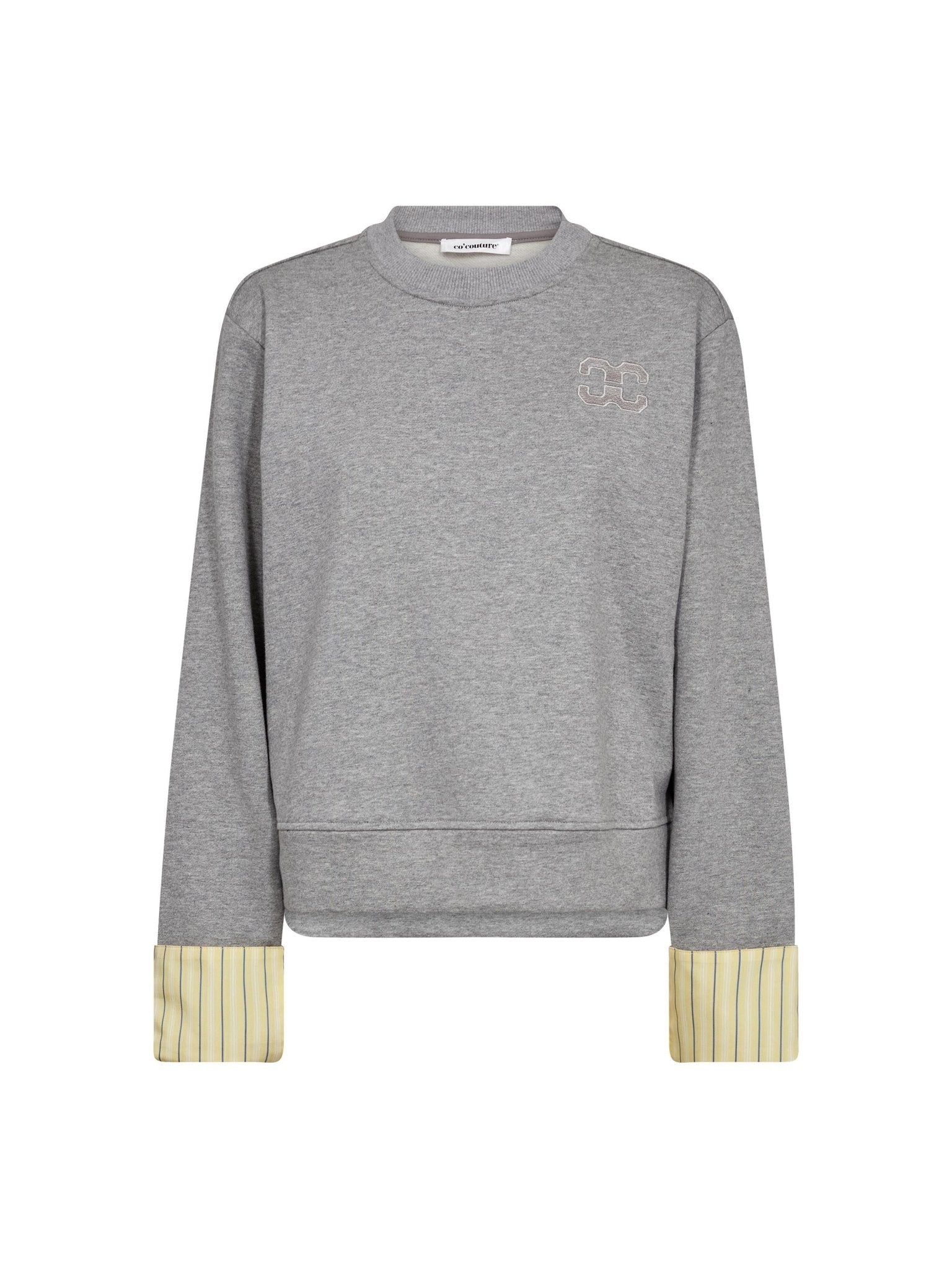 DaniellaCC Blaine Cuff Sweat - Grey Melange - Co'couture