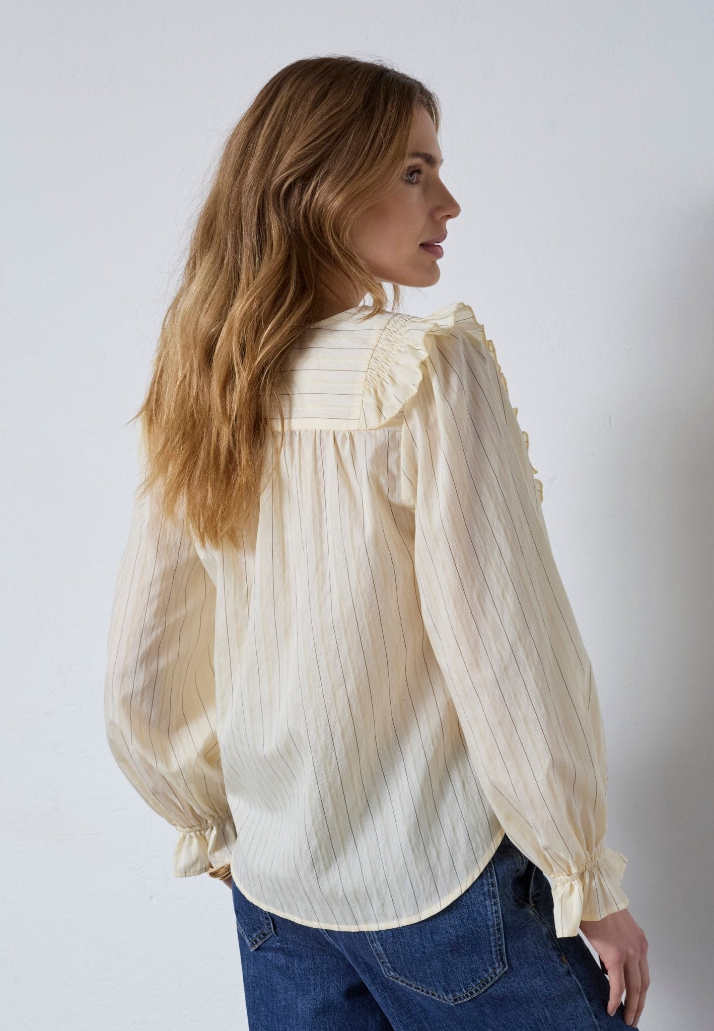 DaraCC Smock Blouse - PaleYellow - Co'couture