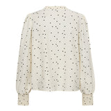 DiemCC Dot V - Blouse - OffWhite - Black - Co'couture