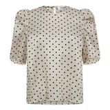 DilanCC Dot SS Blouse - Powder - Co'couture