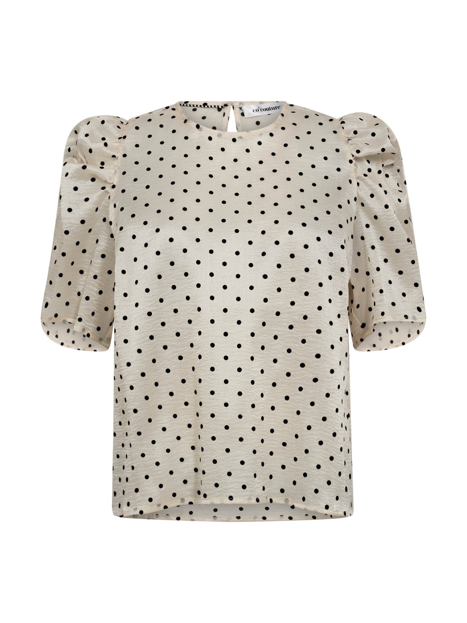 DilanCC Dot SS Blouse - Powder - Co'couture