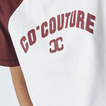 EdgeCC Block Tee - OffWhite WineRed - Co'couture