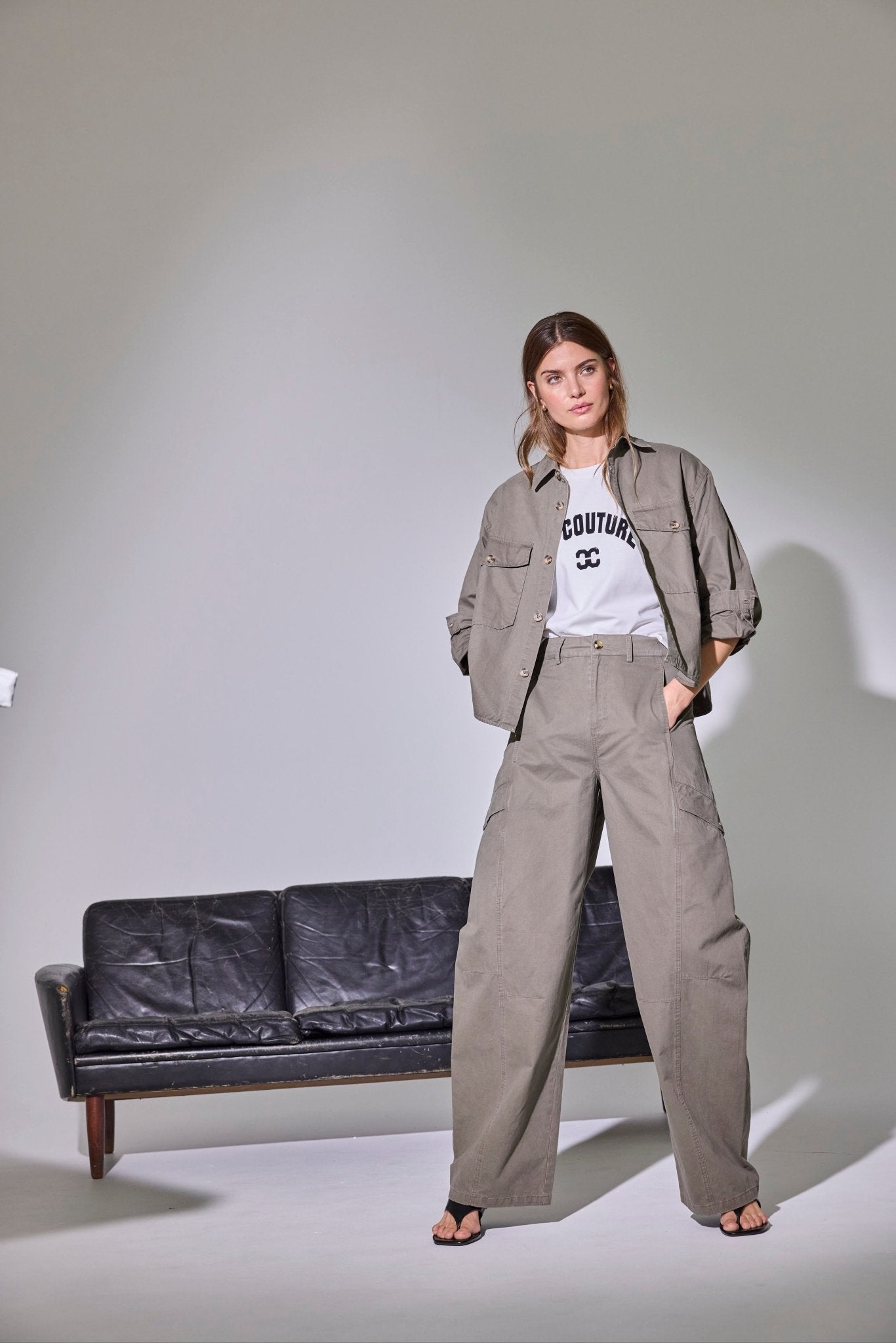 EvelynCC Barrel Pant - Army - Co'couture