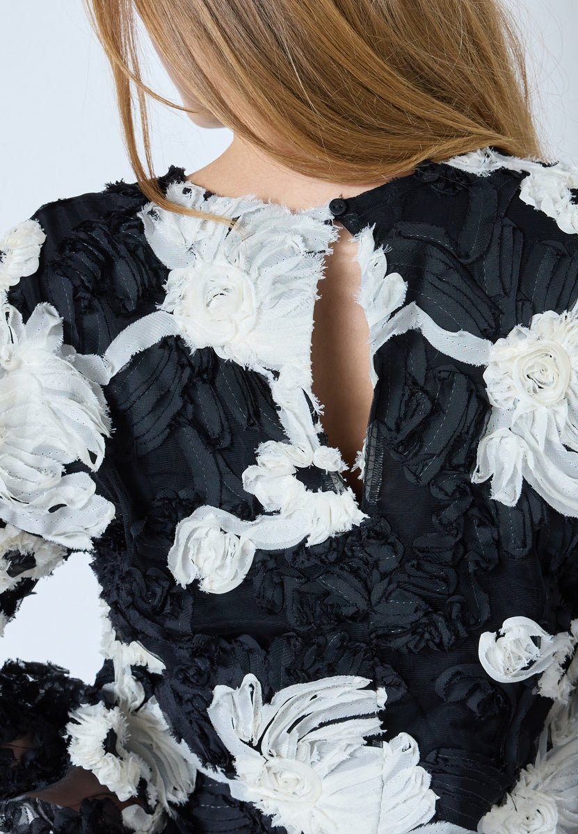 FleurCC Fluffy Blouse - Black - Co'couture