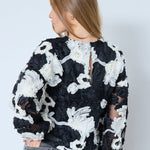 FleurCC Fluffy Blouse - Black - Co'couture
