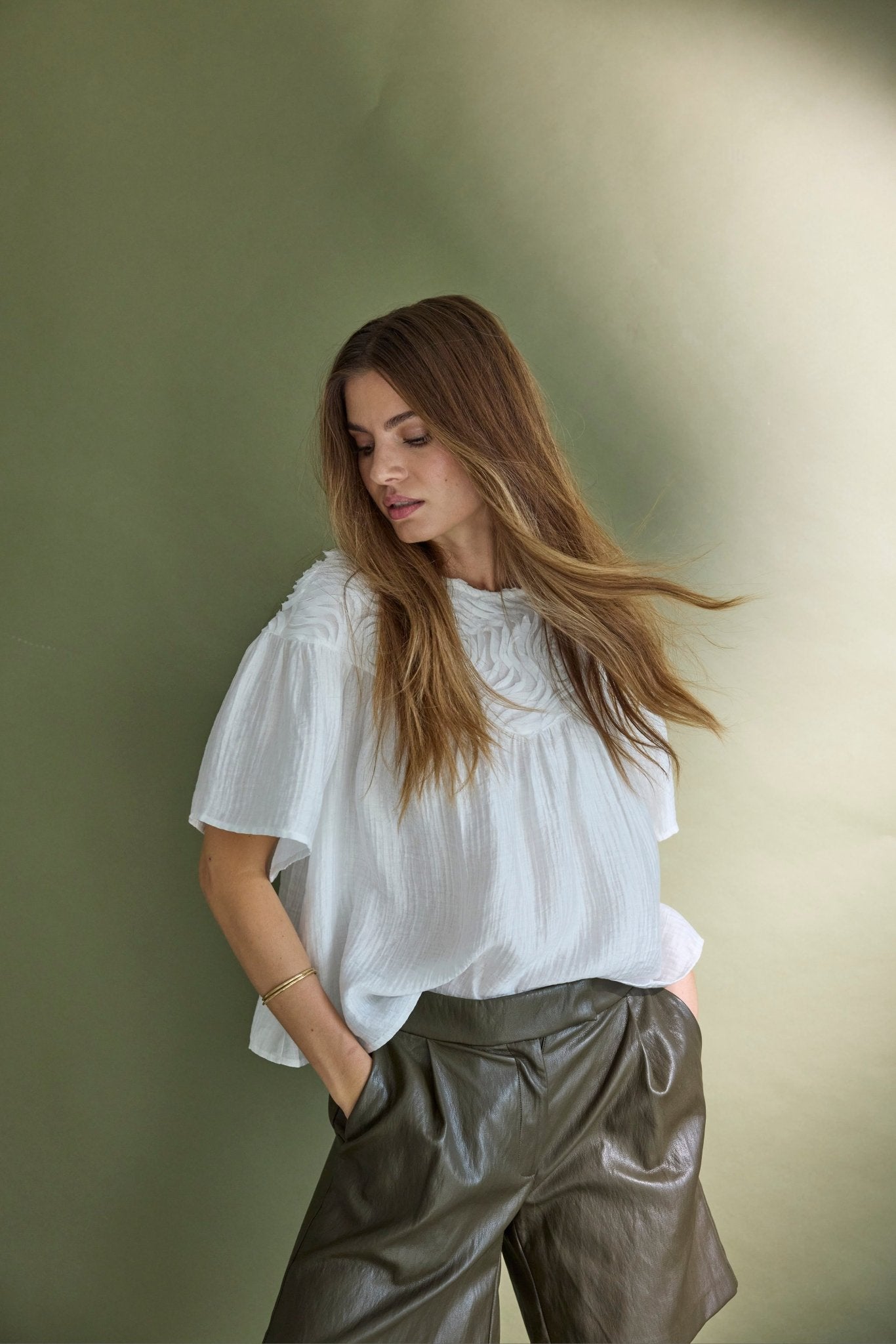 GittCC Pleat Shorts - Army - Co'couture