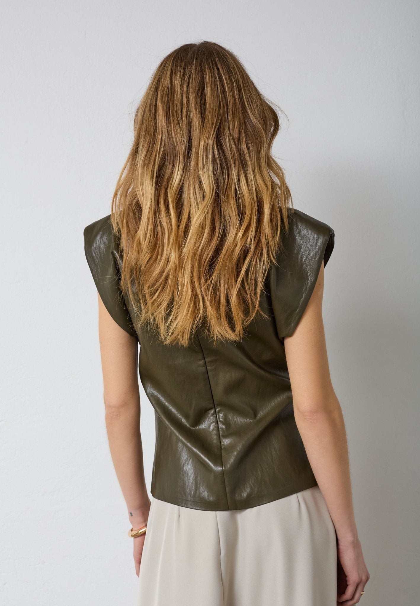 GittCC Pleat Top - Army - Co'couture