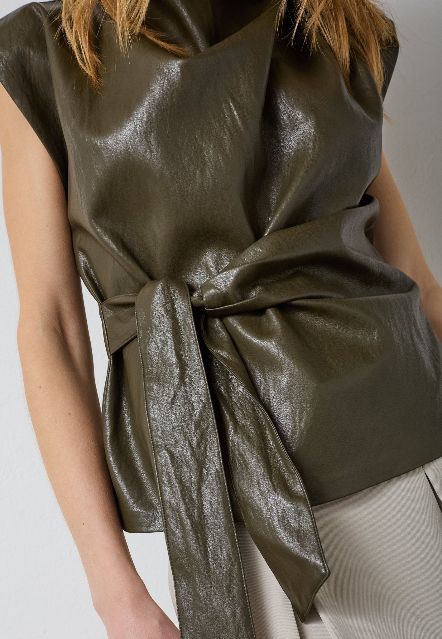 GittCC Pleat Top - Army - Co'couture