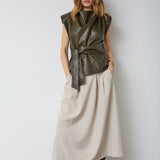 GittCC Pleat Top - Army - Co'couture