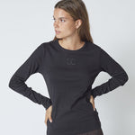 GrannyCC Embroidery LS Tee - Black - Co'couture