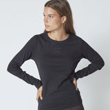 GrannyCC Embroidery LS Tee - Black - Co'couture