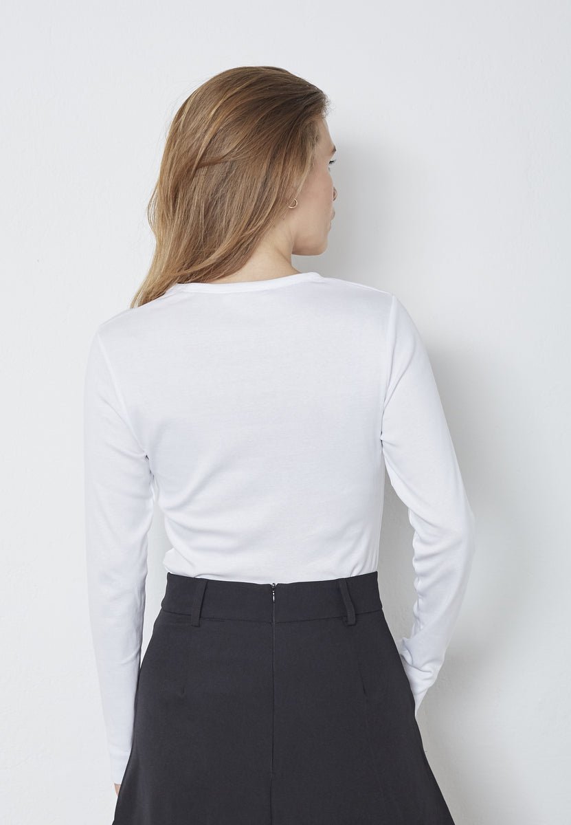 GrannyCC Embroidery LS Tee - White - Co'couture