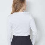 GrannyCC Embroidery LS Tee - White - Co'couture