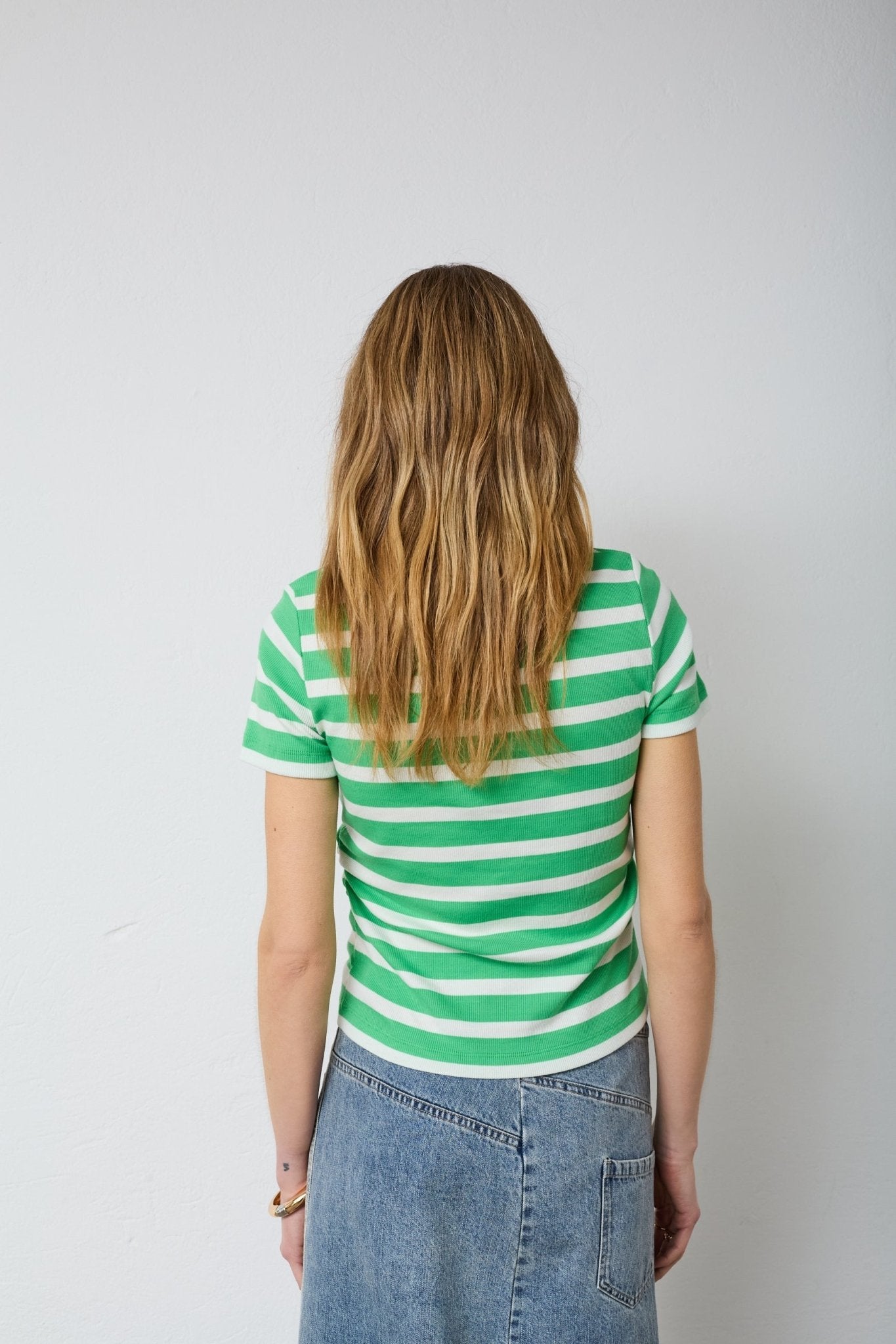 GrannyCC Gathering Stripe Tee - Off - White Green - Co'couture