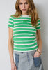 GrannyCC Gathering Stripe Tee - Off-White Green
