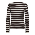 GrannyCC Rib Emb LS Blouse - OffWhite/DarkBrown - Co'couture