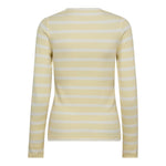 GrannyCC Rib Emb LS Blouse - OffWhite/Pastel Yellow - Co'couture