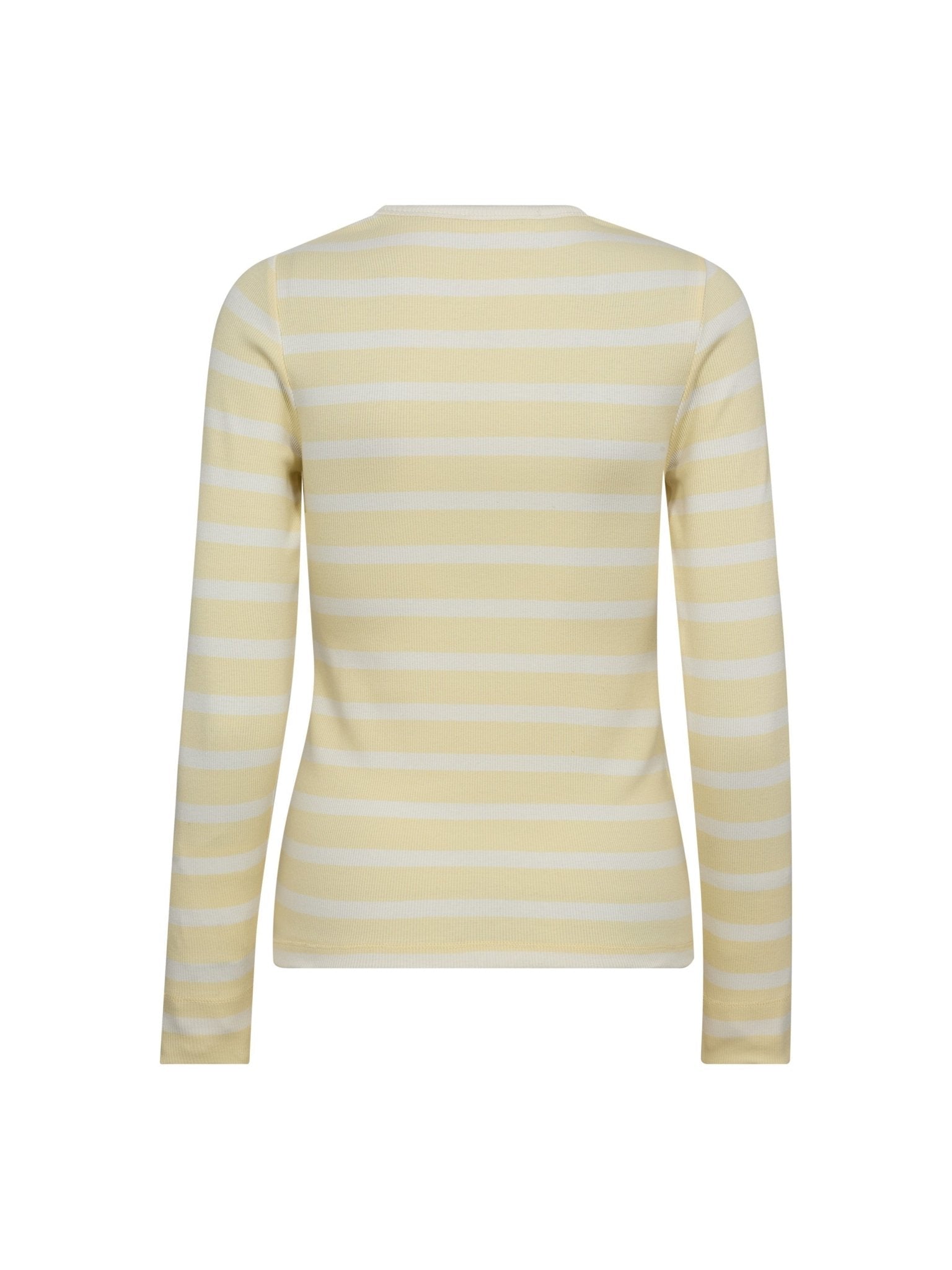 GrannyCC Rib Emb LS Blouse - OffWhite/Pastel Yellow - Co'couture