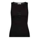 GrannyCC Rib Solid Emb Tank - Black - Co'couture