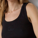 GrannyCC Rib Solid Emb Tank - Black - Co'couture