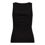 GrannyCC Rib Solid Emb Tank - Black - Co'couture