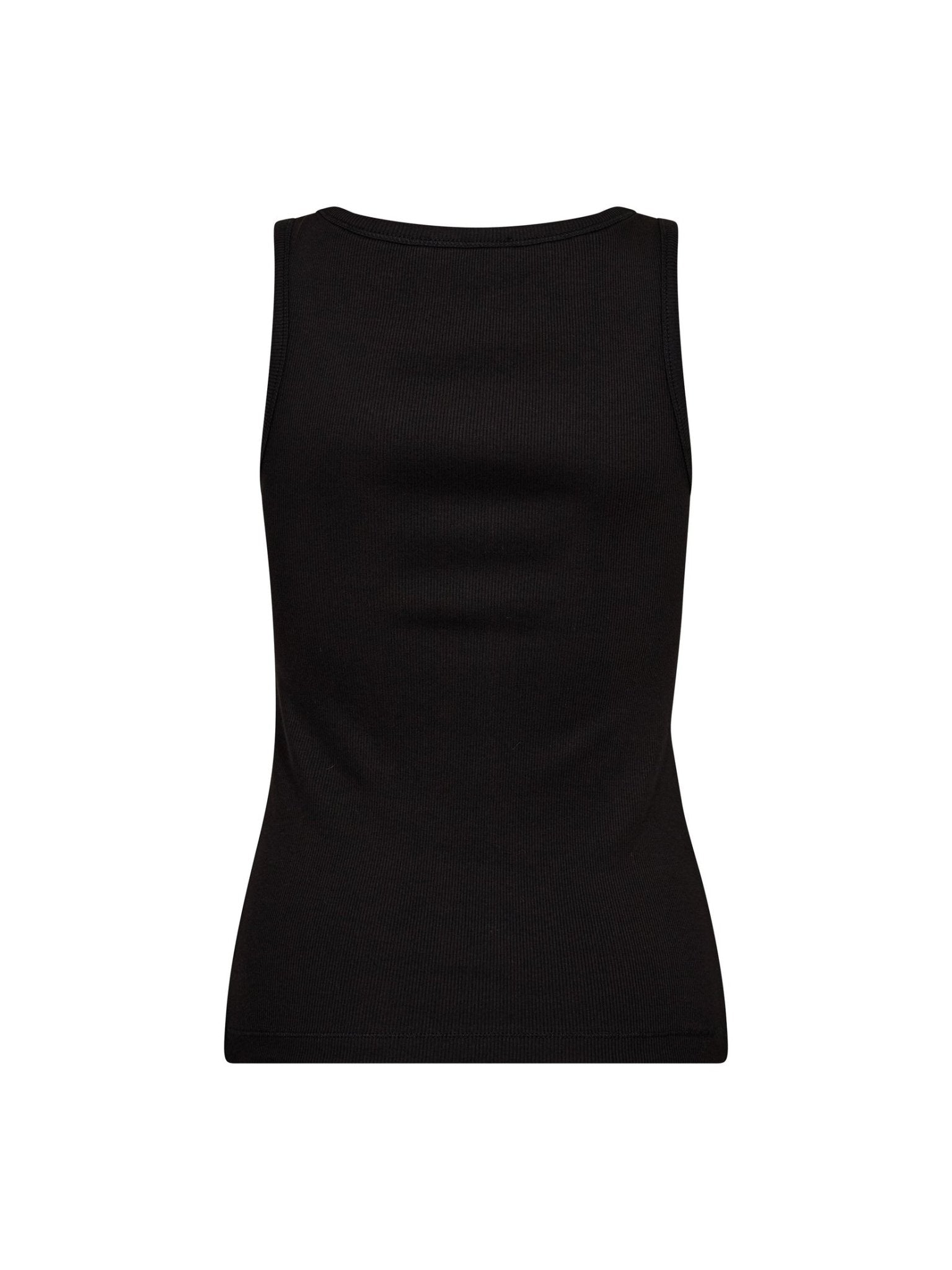 GrannyCC Rib Solid Emb Tank - Black - Co'couture