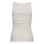 GrannyCC Rib Solid Emb Tank - White - Co'couture