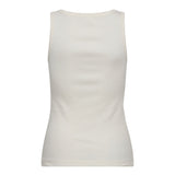 GrannyCC Rib Solid Emb Tank - White - Co'couture