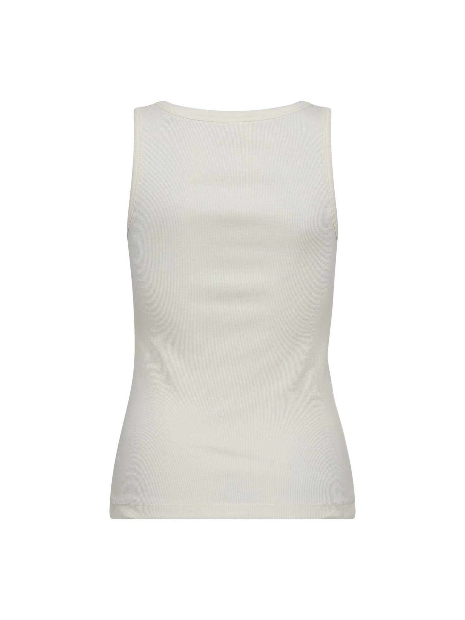 GrannyCC Rib Solid Emb Tank - White - Co'couture