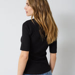 GrannyCC Rib SS O - Tee - Black - Co'couture