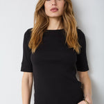 GrannyCC Rib SS O - Tee - Black - Co'couture