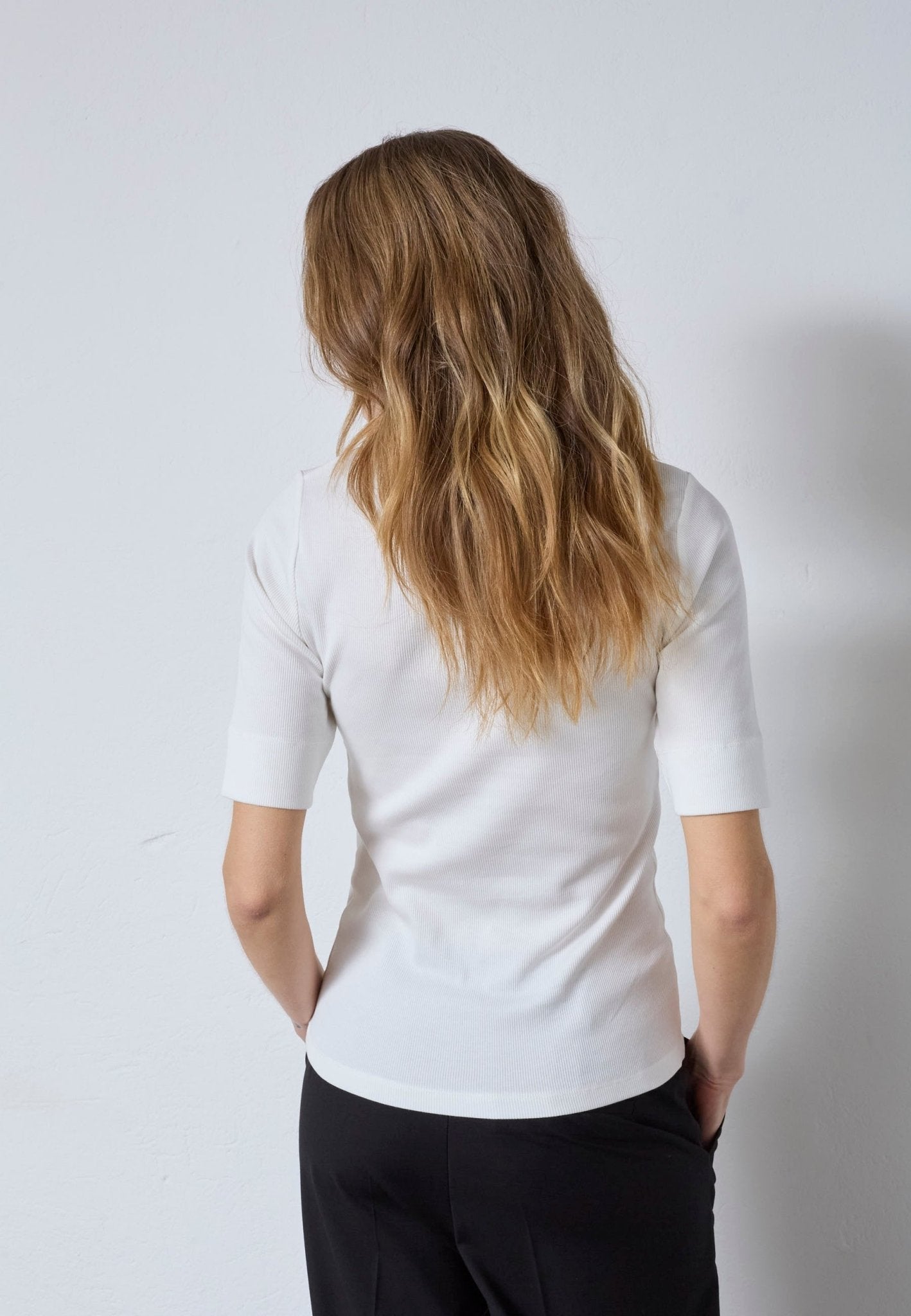 GrannyCC Rib SS O - Tee - Off white - Co'couture