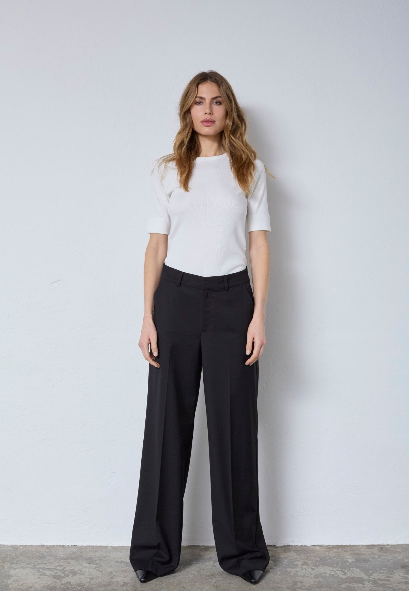 GrannyCC Rib SS O - Tee - Off white - Co'couture