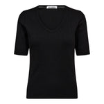 GrannyCC Rib SS V - Tee - Black - Co'couture