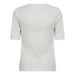 GrannyCC Rib SS V - Tee - Off white - Co'couture