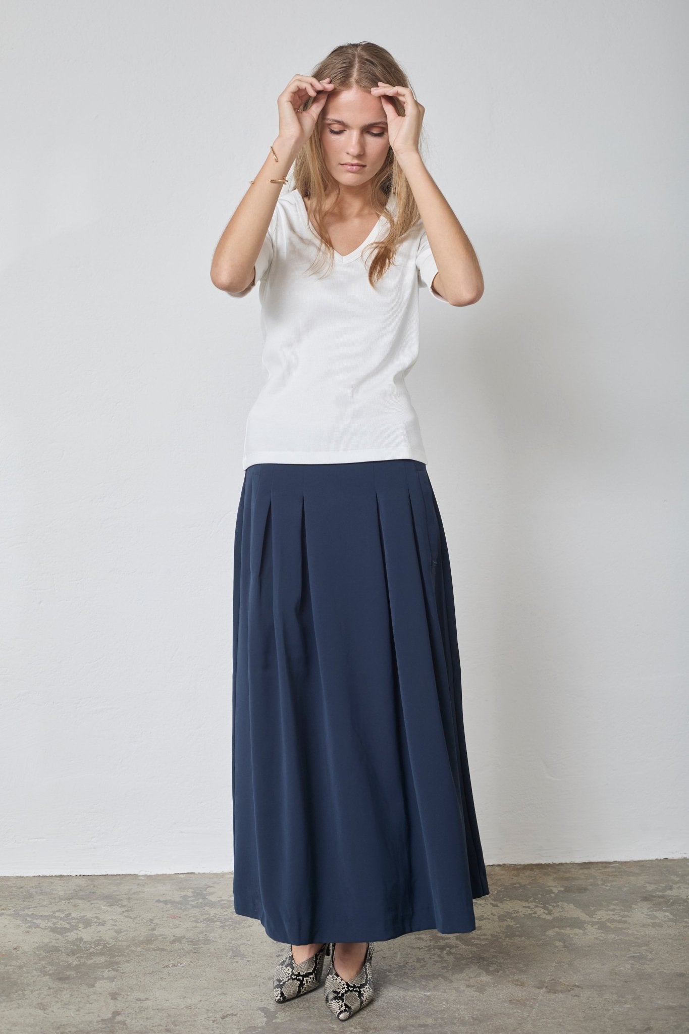 GrannyCC Rib SS V - Tee - Off white - Co'couture