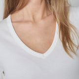 GrannyCC Rib SS V - Tee - Off white - Co'couture