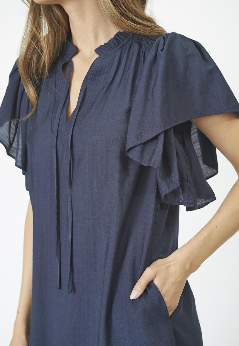 HeraCC SS Frill Dress - Ink - Co'couture