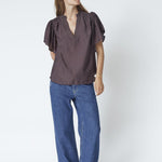 HeraCC SS Frill Top - Mocca - Co'couture