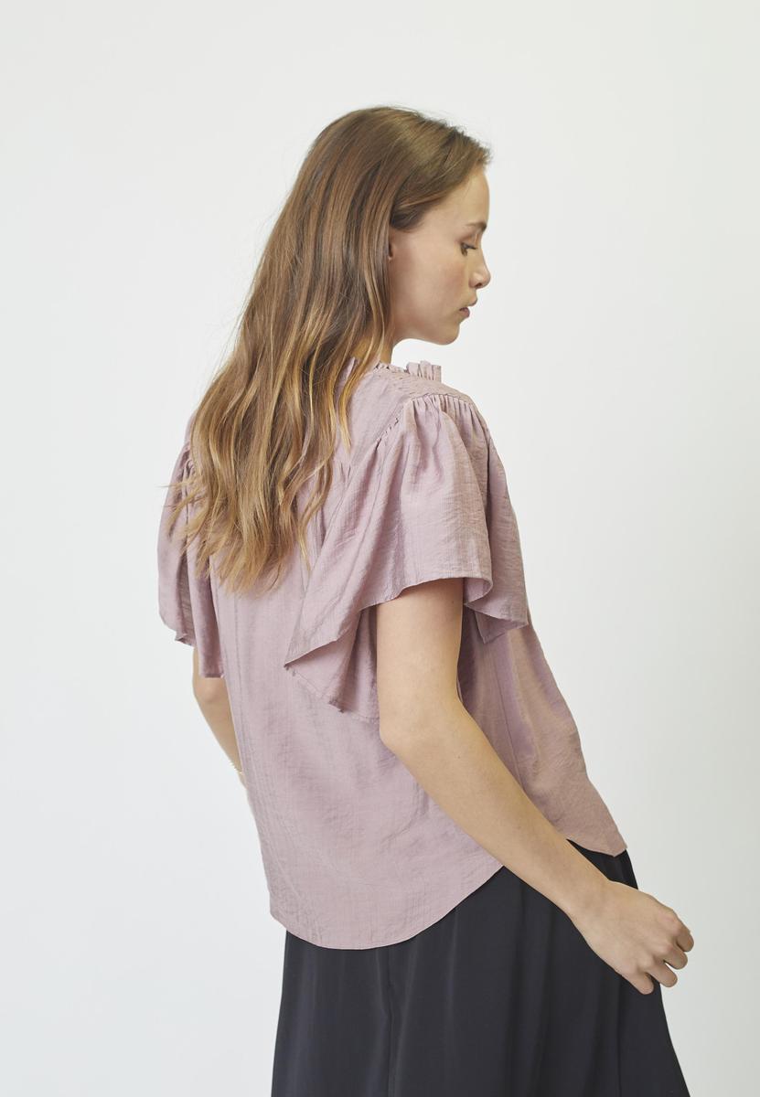 HeraCC SS Frill Top - Old Rose - Co'couture