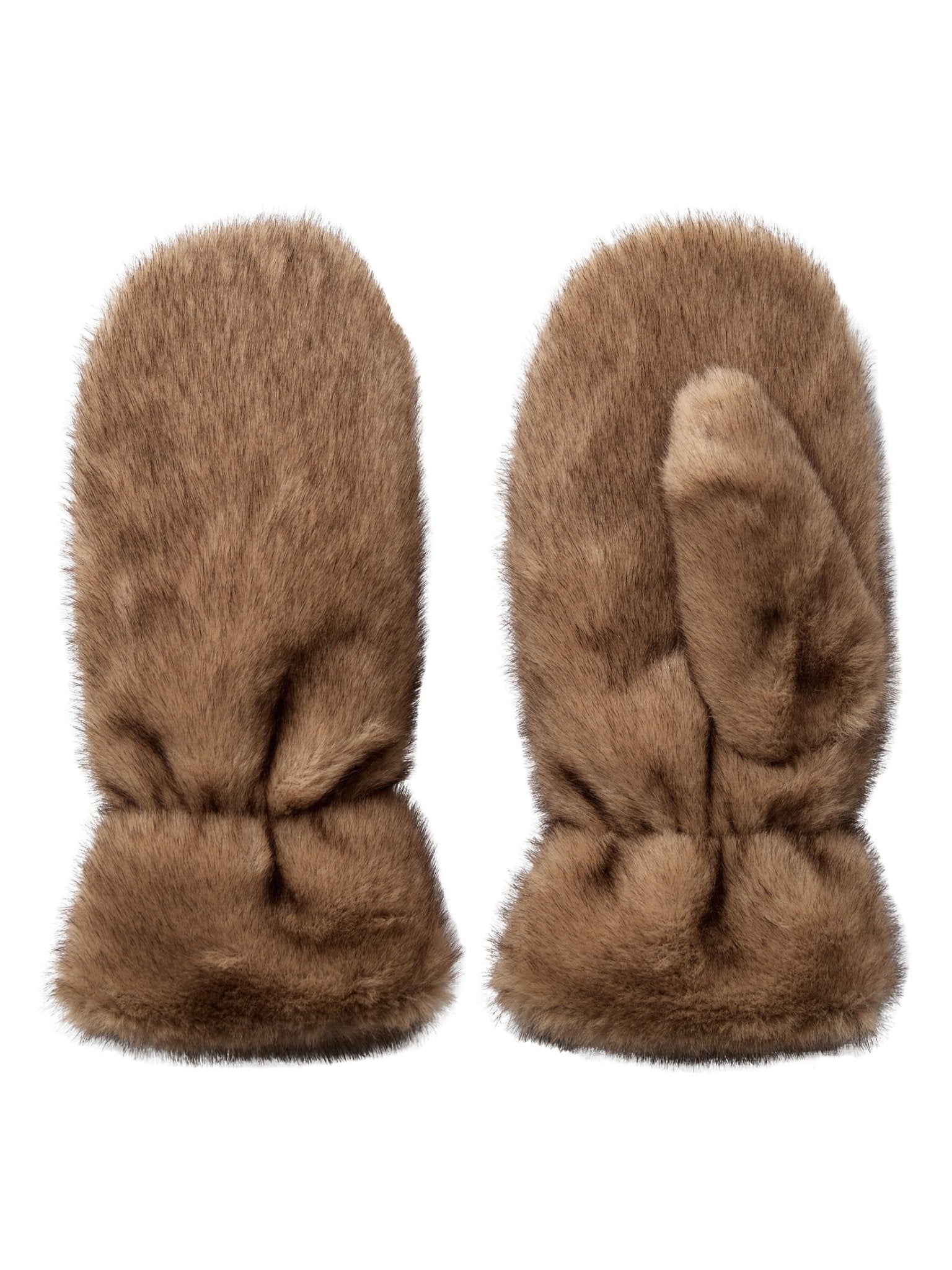 IsabelCC Fur Mitten - Walnut - Co'couture