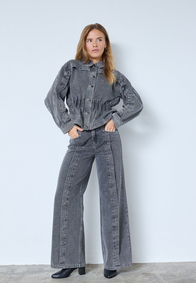 KellanCC Button Jeans - Mid Grey - Co'couture