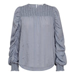 KesiCC Drape Sleeve Blouse - Pale Blue - Co'couture