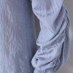 KesiCC Drape Sleeve Blouse - Pale Blue - Co'couture