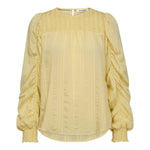 KesiCC Drape Sleeve Blouse - PaleYellow - Co'couture