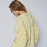 KesiCC Drape Sleeve Blouse - PaleYellow - Co'couture