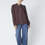 KesiCC Lace Shirt - Dark Brown - Co'couture