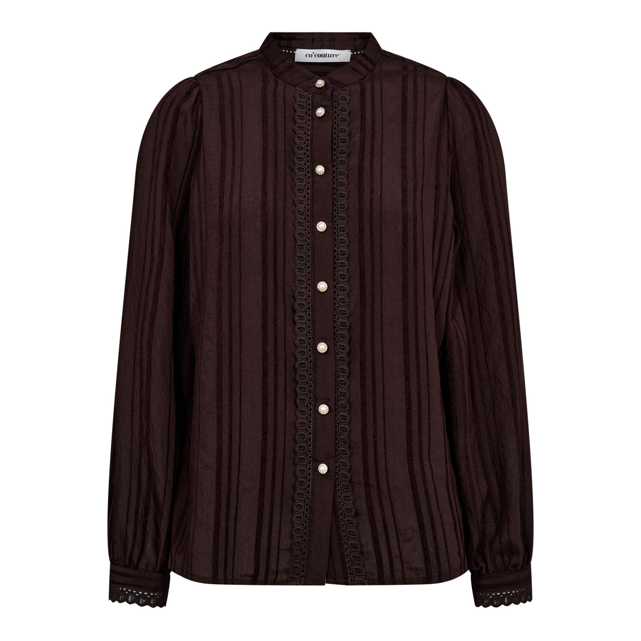 KesiCC Lace Shirt - Dark Brown - Co'couture
