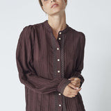 KesiCC Lace Shirt - Dark Brown - Co'couture