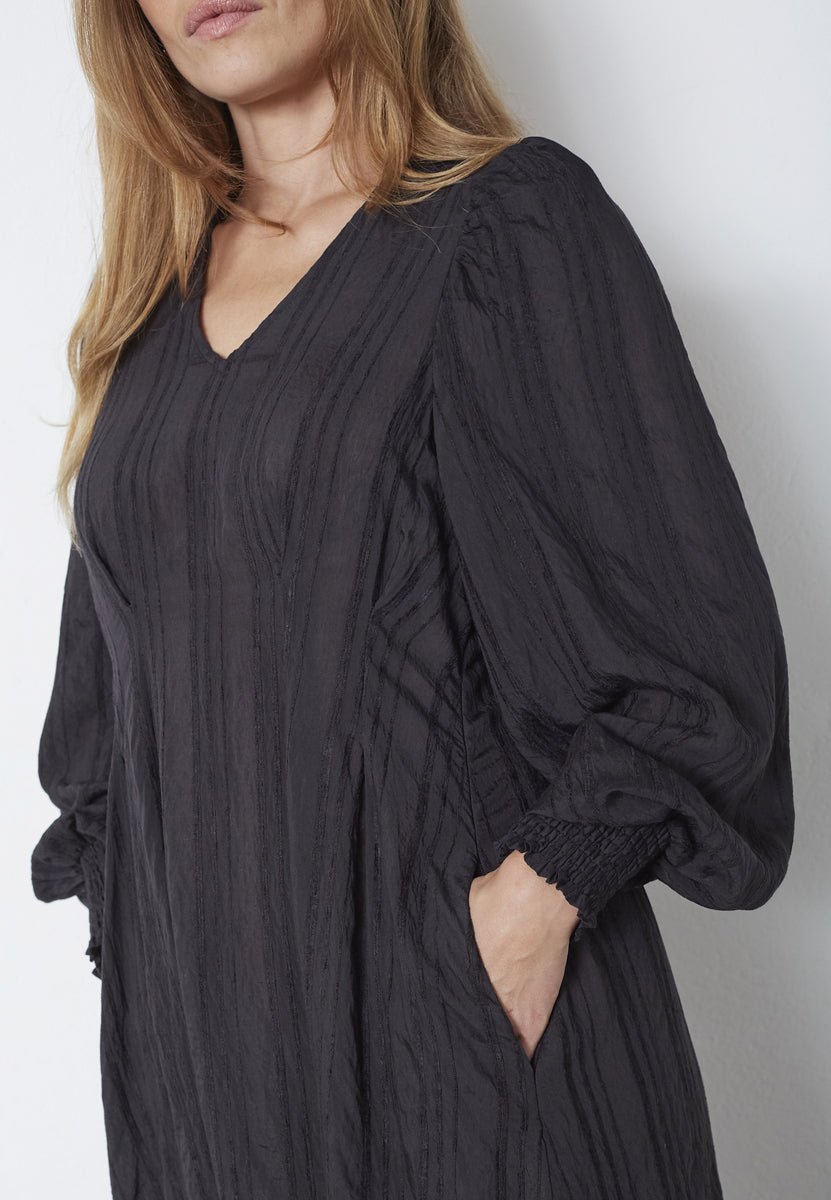 KesiCC Pleat LS Dress - Black - Co'couture
